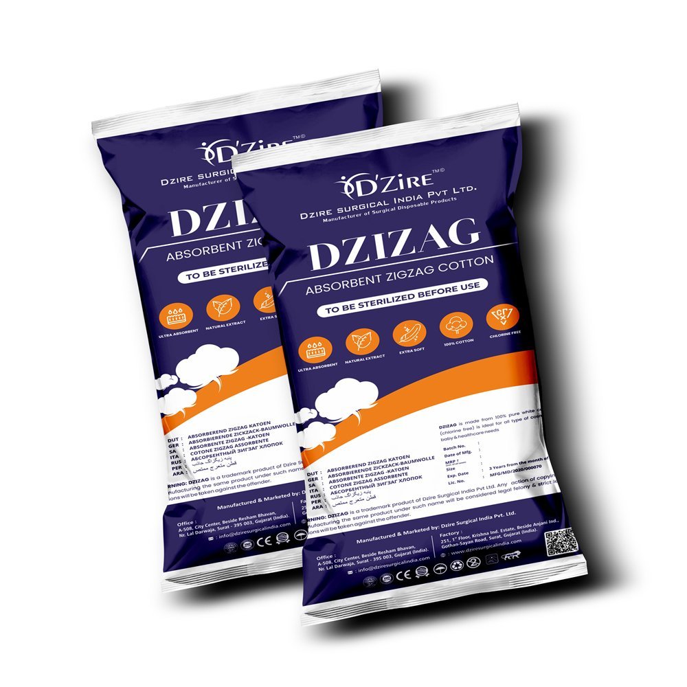 Absorbent ZIGZAG cotton